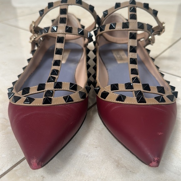 Valentino Garavani Shoes Valentino Patent Rockstud Caged Ballet Flat - Picture 4 of 11